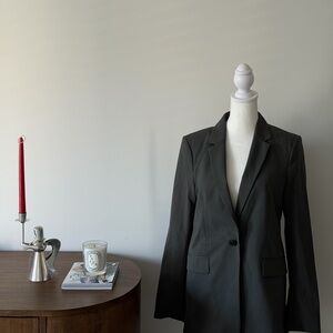 H&M Black Blazer with Grey Label Detail